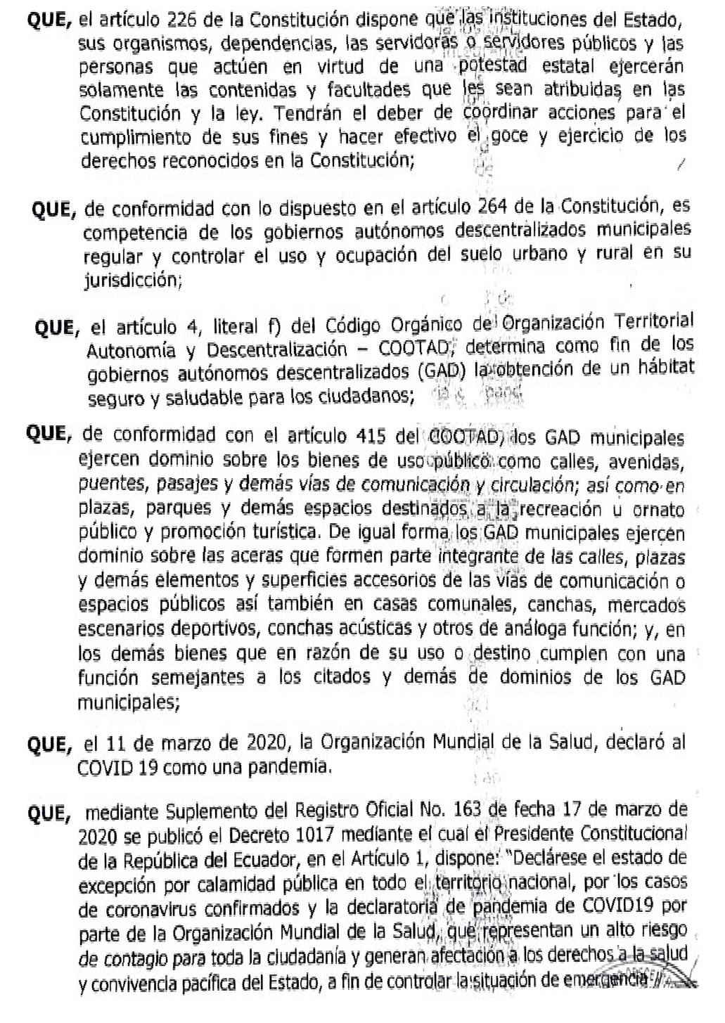 Ordenanza Municipal Ordenanza Para El Uso Obligatorio De Mascarilla Para Circular En El Espacio 6826